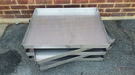 sheet metal condensate tray fabrication|cost of furnace drip pan.